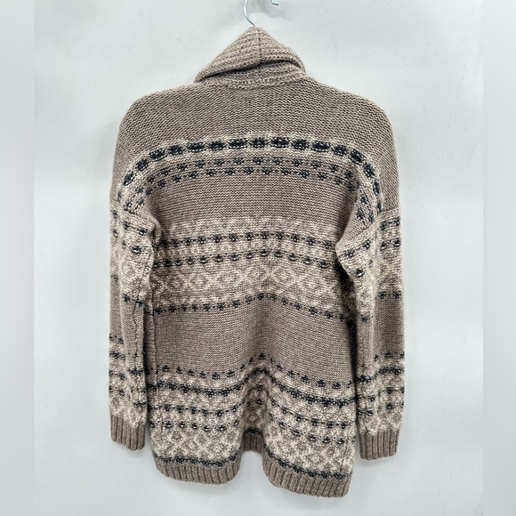 VTG ABERCROMBIE & FITCH S Airspun patterned knit shawl collar cardigan Y2k 90'S - Picture 3 of 14